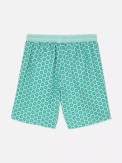 Szorty kąpielowe z geometrycznym wzorem