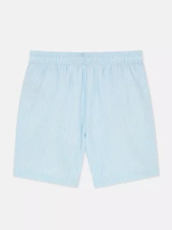 Szorty kąpielowe z tkaniny seersucker ze sznurkiem
