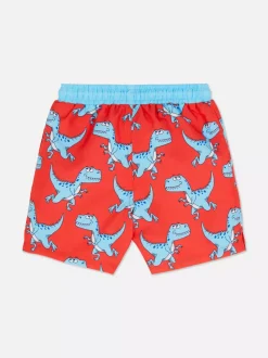 Szorty kąpielowe ze sznurkiem i nadrukiem