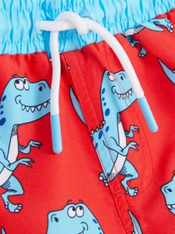 Szorty kąpielowe ze sznurkiem i nadrukiem