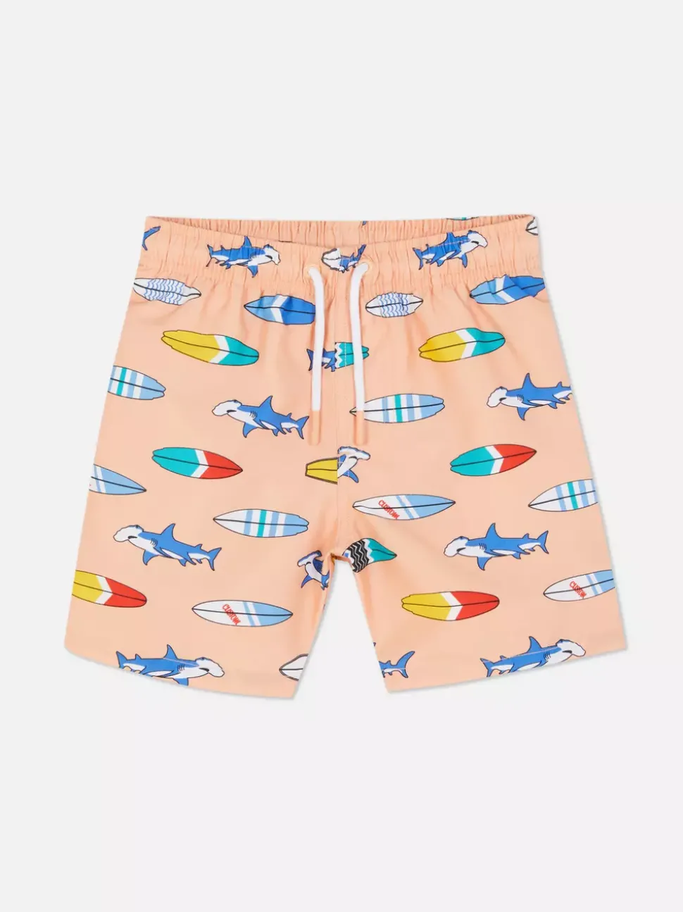 Szorty kąpielowe ze sznurkiem i nadrukiem