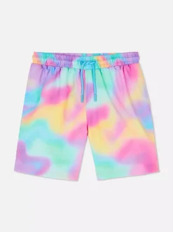 Szorty kąpielowe ze sznurkiem i wzorem tie-dye