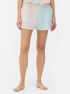 Szorty od piżamy z tkaniny seersucker