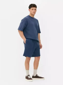 Szorty oversize o waflowej fakturze