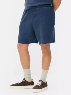 Szorty oversize o waflowej fakturze