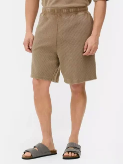 Szorty oversize o waflowej fakturze