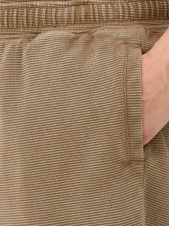 Szorty oversize o waflowej fakturze