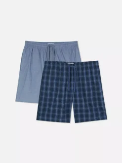 Szorty w kratę ściągane sznurkiem, 2 pary