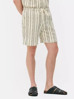 Szorty w paski ze sznurkiem w talii