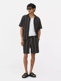 Szorty w paski ze sznurkiem w talii