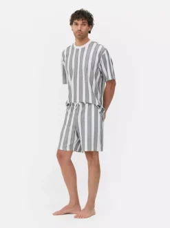 Szorty w paski ze sznurkiem w talii