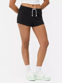 Szorty z dżerseju wiązane w pasie