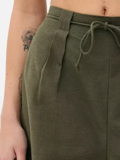 Szorty z mieszanki bawełny z wiązaniem