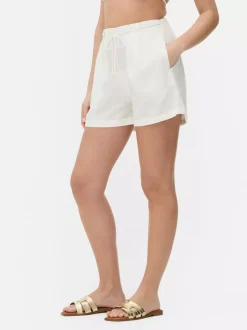 Szorty z mieszanki bawełny z wiązaniem