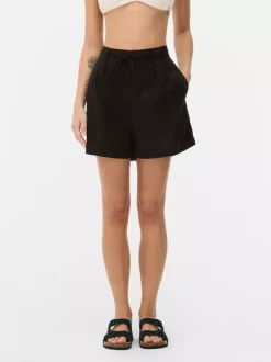 Szorty z mieszanki bawełny z wiązaniem