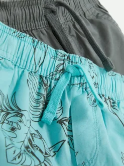 Szorty z tkaniny ściągane sznurkiem, 2 pary