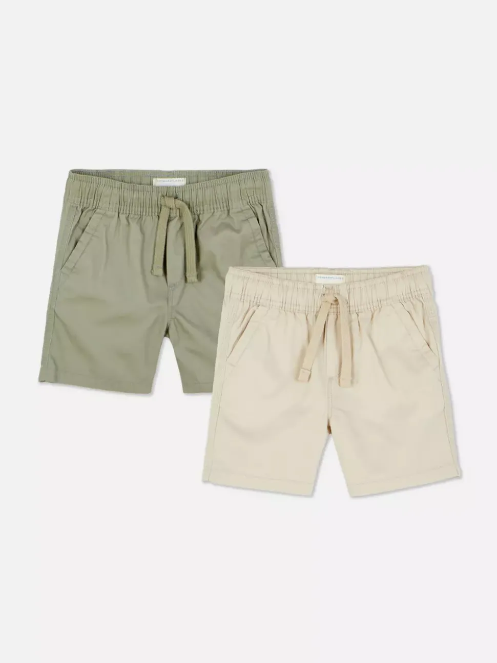 Szorty z tkaniny ściągane sznurkiem, 2 pary