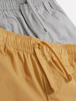 Szorty z tkaniny ściągane sznurkiem, 2 pary