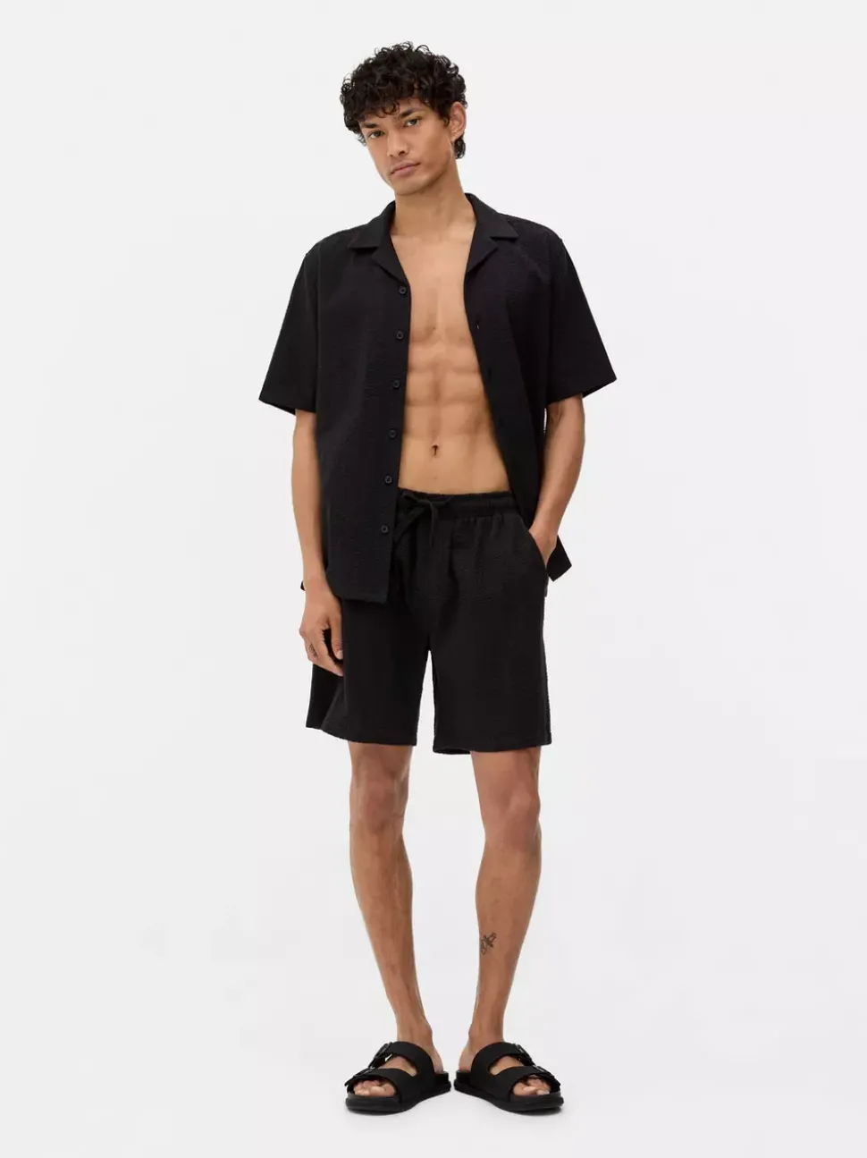 Szorty z tkaniny seersucker, część zestawu