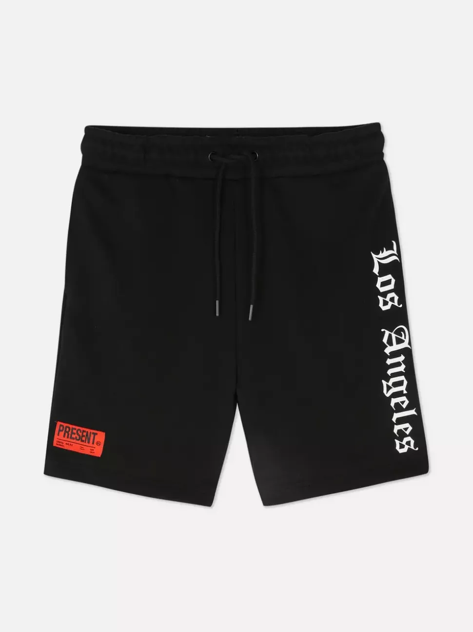 Szorty ze sznurkiem w talii i napisem Los Angeles