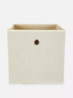 Sztruksowe sześcienne pudło do przechowywania