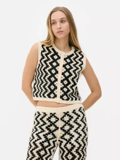 Szydełkowa kamizelka w zygzaki, część zestawu