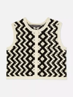 Szydełkowa kamizelka w zygzaki, część zestawu