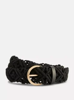 Szydełkowany pasek z klamrą