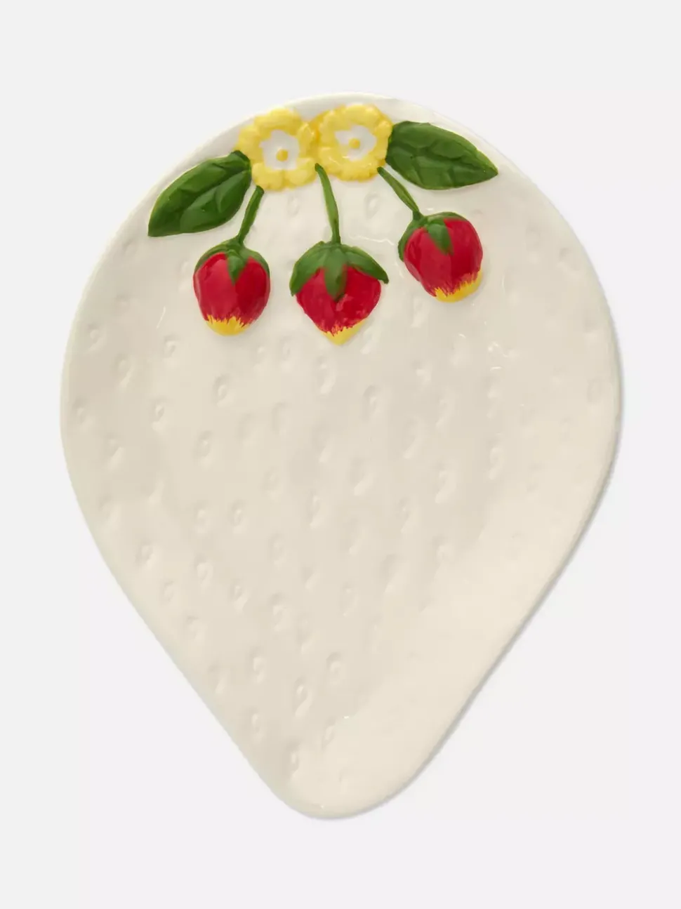 Talerz z wytłaczanym motywem truskawek