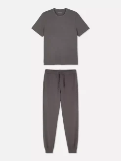 Teksturowana długa piżama