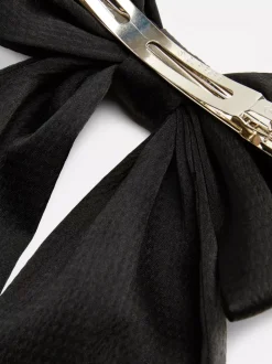 Teksturowana spinka do włosów z kokardą