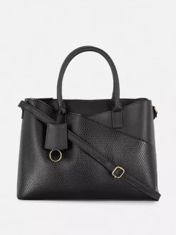 Teksturowana torba shopper ze sztucznej skóry