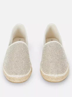 Teksturowane espadryle ze sztucznej skóry