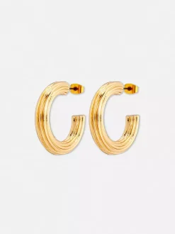 Teksturowane kolczyki koła