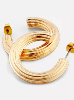 Teksturowane kolczyki koła