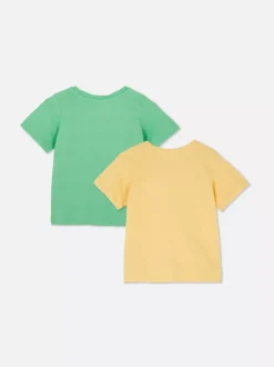 Teksturowane koszulki z okrągłym dekoltem, 2 szt.