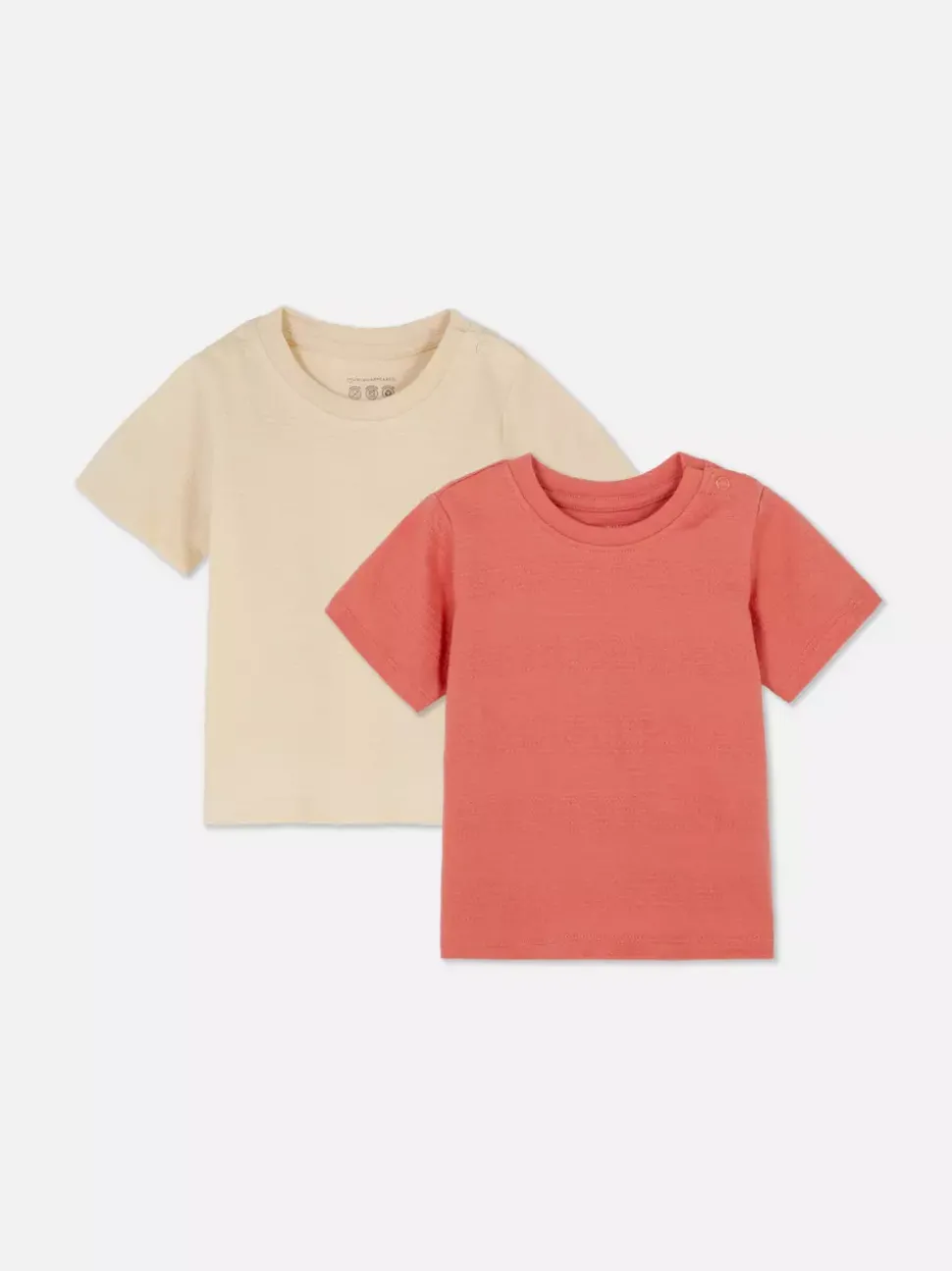 Teksturowane koszulki z okrągłym dekoltem, 2 szt.