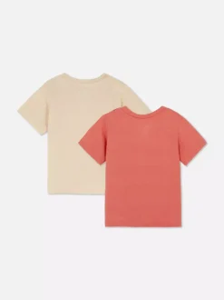 Teksturowane koszulki z okrągłym dekoltem, 2 szt.