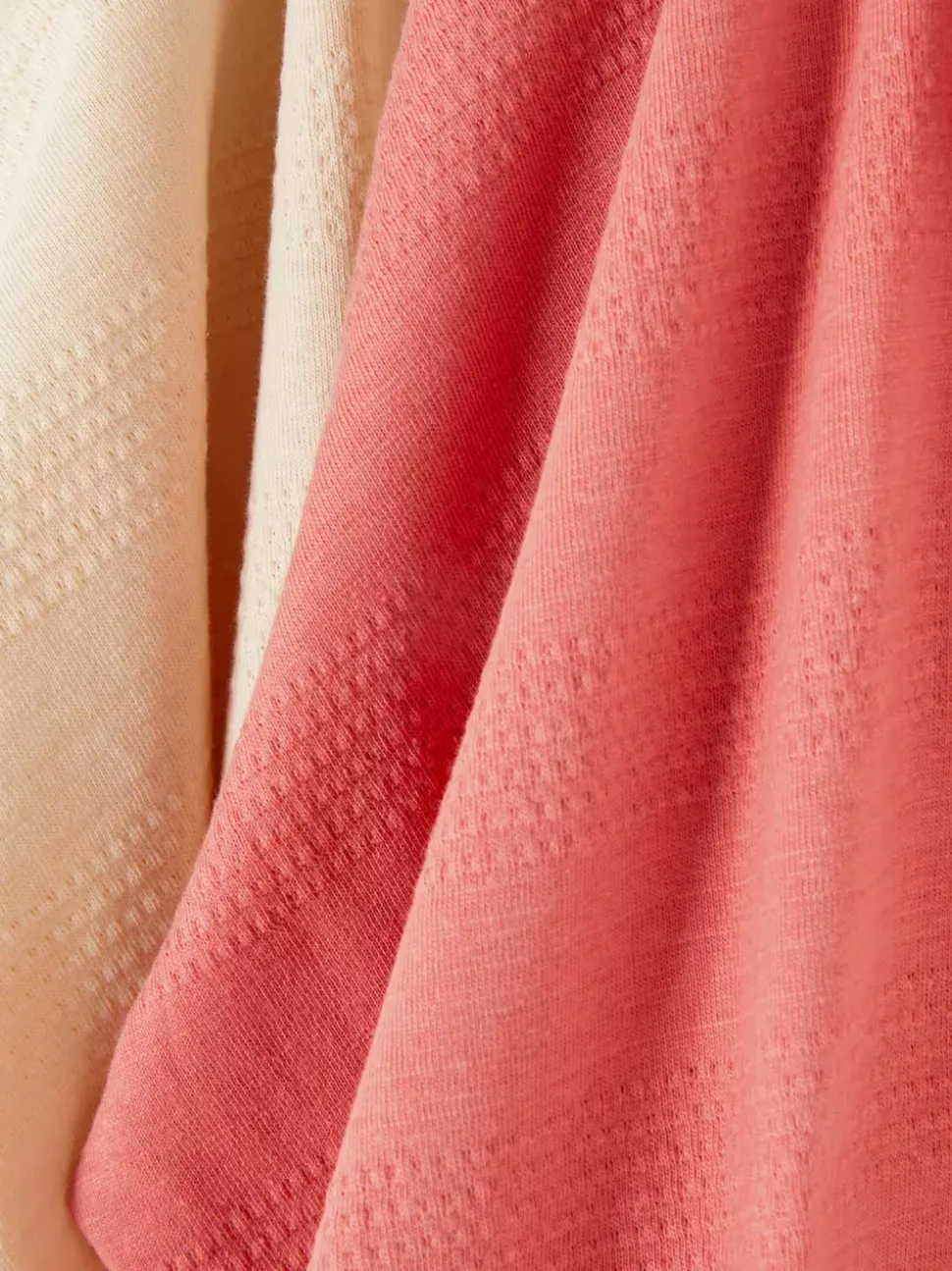 Teksturowane koszulki z okrągłym dekoltem, 2 szt.