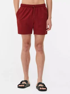 Teksturowane szorty kąpielowe ściągane sznurkiem