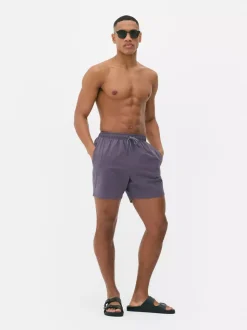 Teksturowane szorty kąpielowe ściągane sznurkiem