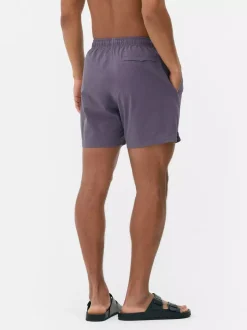 Teksturowane szorty kąpielowe ściągane sznurkiem