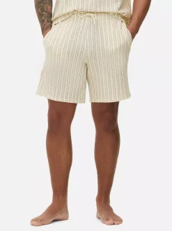 Teksturowane szorty w paski