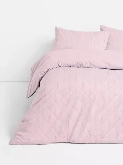 Teksturowany komplet pościeli w romby, rozmiar king