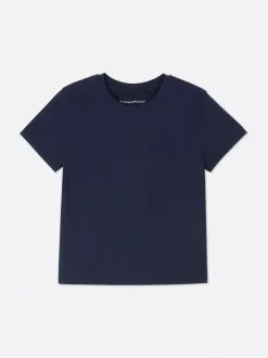 Teksturowany T-shirt z krótkim rękawem