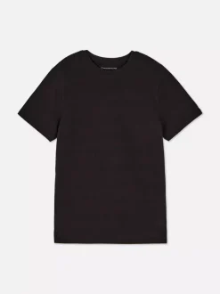 Teksturowany T-shirt z okrągłym dekoltem