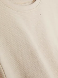 Teksturowany T-shirt z tkaniny ottoman