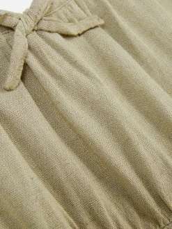 Tkana sukienka z marszczeniami