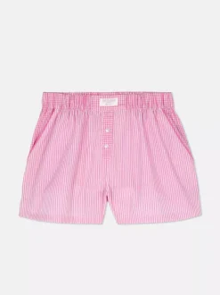 Tkane szorty od piżamy w paski