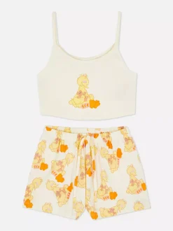 Top i szorty piżamowe z motywem Ulicy Sezamkowej